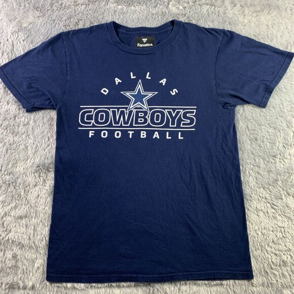 Dallas Cowboys Shirt Mens Small Navy Blue Short Sleeve Fanatics NFL Football Tee - Picture 2 of 8